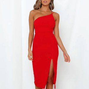 Hello Molly Red Taking it Back Dress - Small